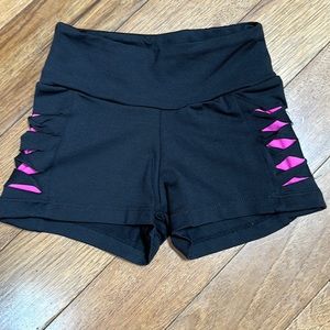 Girls black dance shorts